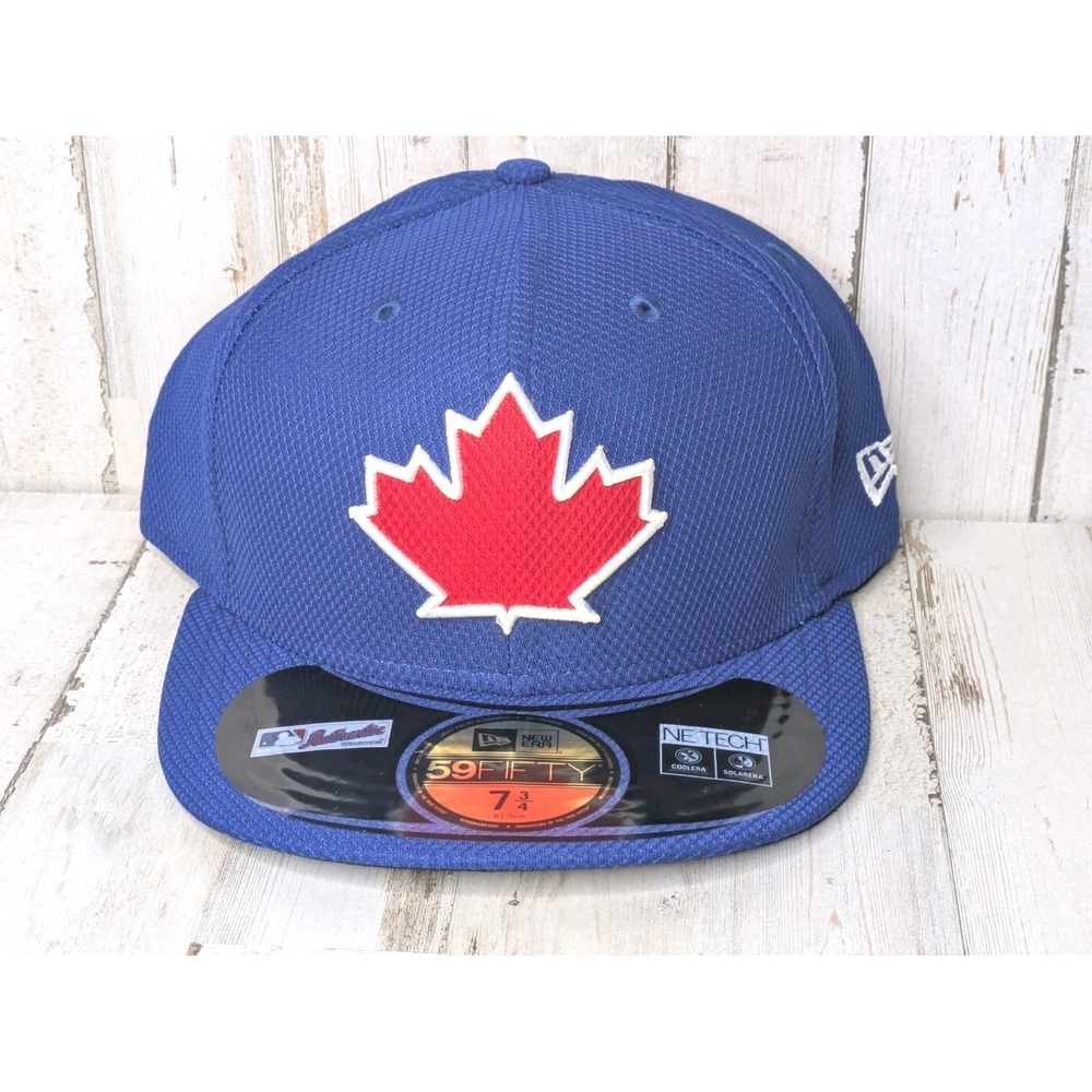 New Toronto Blue Jays New Era Leaf Logo Fitted On Field 59FIFTY Hat‎  Size 7 3/4